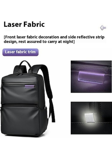 Ebitda 1201 20-35l Kapasiteli Şık İş Sırt Çantası, Hafif, Dizüstü, Çift Omuz, Gri Gri