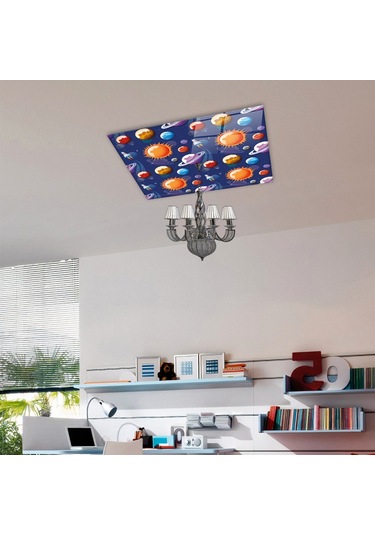 Cam Avize Göbeği | Gezegenler | 50Cm X 50Cm Çok Renkli