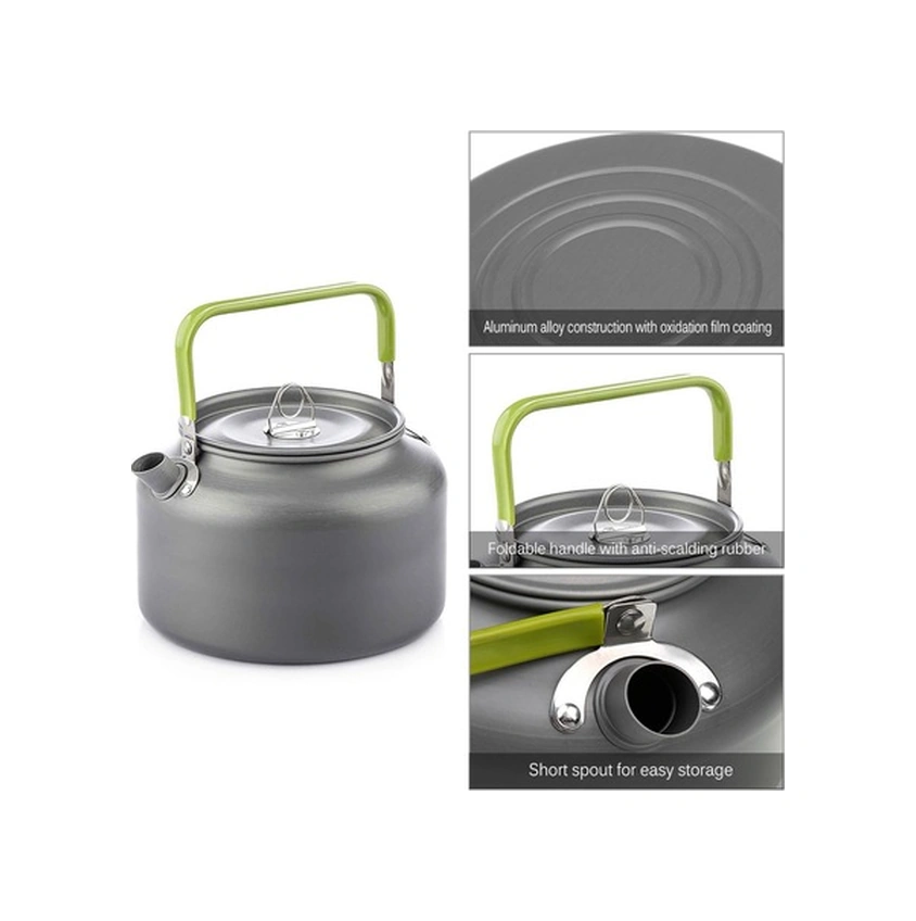 Fortunelane Alüminyum Kamp Çaydanlığı - 1.6l, Dayanıklı Çok Renkli Çok Renkli