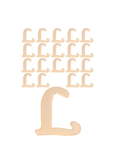 Kına Atölyesi 20 Adet Karışık Pleksi Harf 4Cm Gold