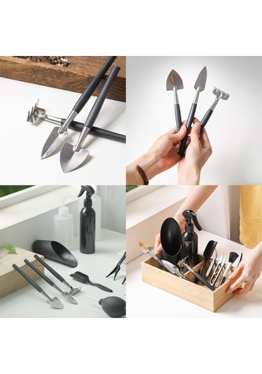 Pazly 15 Parçalık Mini Bahçe Alet Seti - Sukulent & Bonsai Bakımı Kolaylığı