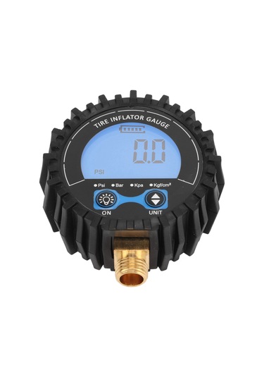 Moveevo Dijital Basınç Ölçer 3-200 Psı, 4 Birim Psı/kpa/bar/kg/cm² , Abs+bronz, Araba/motosiklet/tır Uyumlu, Arka Işık Ekranlı, 1/4 13mm Vida Pil Yok