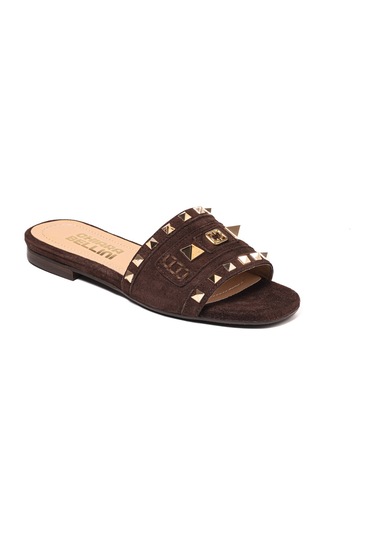 Caffee 490 C1341 Terlik Kadın 0197 394 Chiara Bellini Suede Caffee 490 C1341