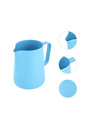 Suntek Kahve Kupası Taşınabilir 600ml Süt Köpüğü Mavi