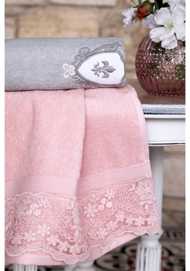 Özdilek Wedding Aile Bornoz Seti Gri - Pudra