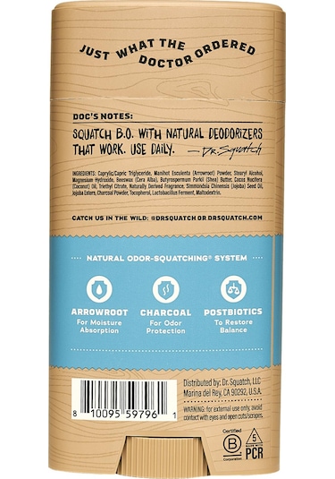 Dr. Squatch Coastal Mist Alüminyumsuz Stick Deodorant 75gr