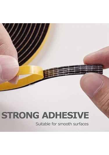 Gateesat 2 Rulo Beyaz 12mm X 3mm Kendinden Yapışkanlı Sessizlik Köpük Bant