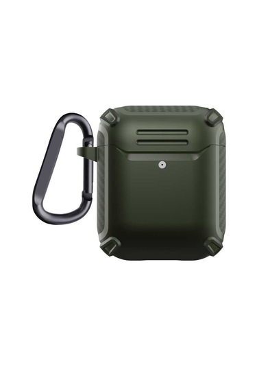 Kilifone - Airpods Uyumlu Airpods - Kılıf Airbag 26 Silikon Kılıf - Koyu Yeşil