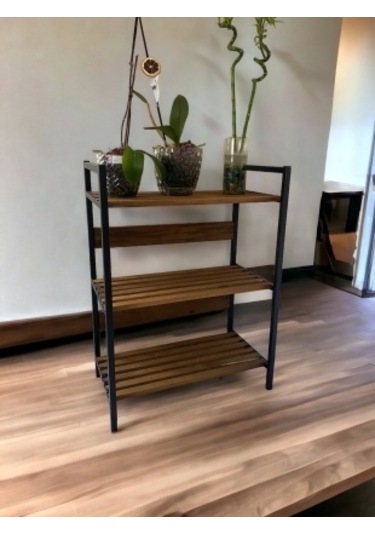 Kuzey Metal Ayaklı Masif Ahşap Mutfak Dolabı Rafı-ayakkablık -kit