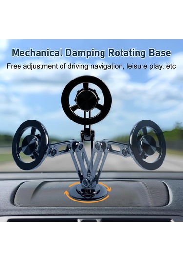 Samdoo 2024 Yeni Araç İçi Manyetik Telefon Tutucu - 360 Dönebilir, Güçlü Yapışkan, Gül Altın Renk Diğer