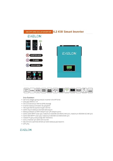 Exelon 4.2 Kw 24v Akıllı İnverter Mppt 400vdc