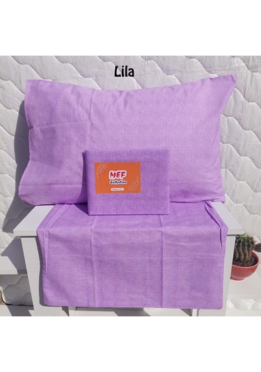 Mef Collection Fırça Desen Yastık Kılıfı Lila 2'li