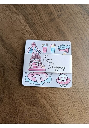 Kawaii Kız Sticker Set Pembe