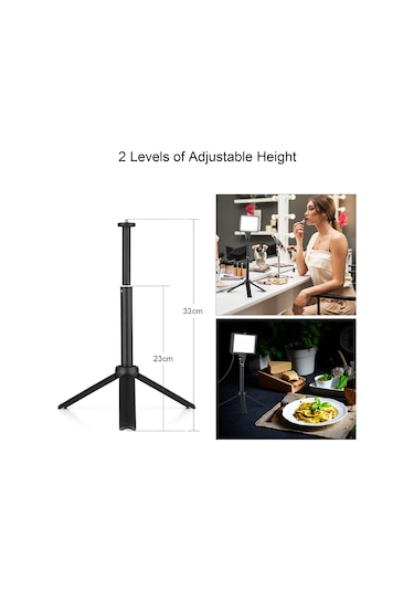 Andoer Rgb Dolgu Işığı Led Video Işıkları Siyah 2'li Paket Siyah