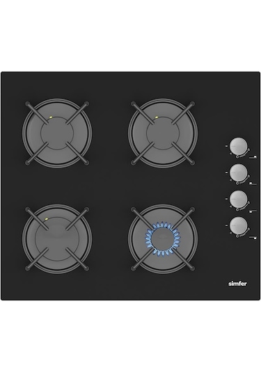 Simfer 7327 - 3500 - 8706 Siyah Cam Ankastre Set