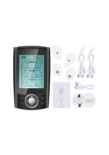 Maiyame Usb Şarjlı 36 Modlu Tens Ems Akım Masaj Cihazı, 20 Seviye Güç Ayarı, Boyun-kol Masajı İçin Taşınabilir Siyah Siyah