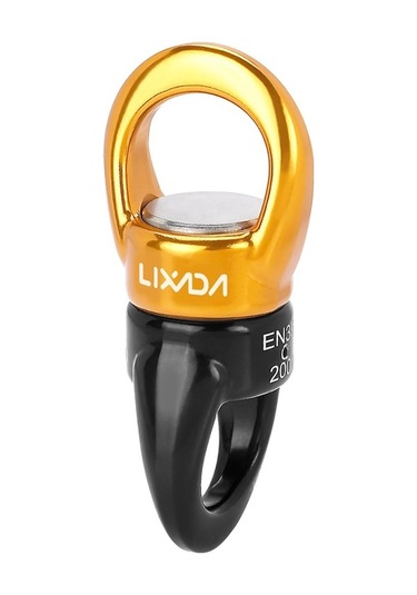 Novahub Lixada Swing Swivel 30kn Güvenli Dönme Aygıtı, Swing Spinner Karabina Döner Tırmanma İpi Dönme Cihazı Web Ağaç Salıncağı Kurma Hamak İçin Altın, Swing Spinner Karabina, Altın