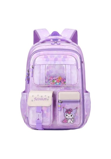 Sevimli Kuromi Desenli İlkokul Kız Öğrencileri İçin Ergonomik Sırt Çantası - Hafif Ve Dayanıklı Okul Çantası Modelleri Mor