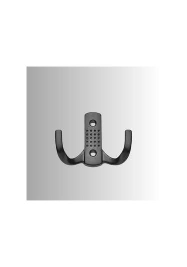 Noktalı Metal Askı Şık Portmanto Askılık Dolap Mobilya Askısı Vidalar Dahil 10 Adet Siyah