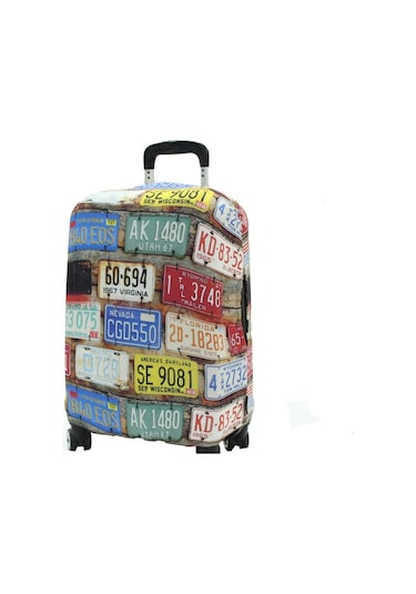 My Saraciye 15 Valiz Kılıfı, Bavul Kılıfı - Plakalar 15 Gri