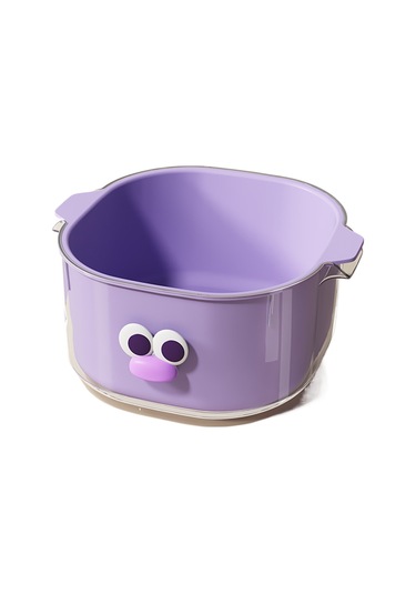 Spring Katmanlıve Ve Sebze Yıkama Ve Boşalma Sepeti Küçük Mor Mor