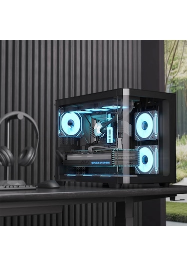 Aerocool Ae P300c Bk 3x12cm Mirror A-rgb Fanlı, Panoramik Tempered Panel, Matx