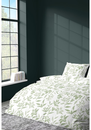 Zeynep Tekstil Nevresim + Yastık Kılıfı Çarşafsız Pamuklu Çift Kişilik Nevresim Seti Flora 200 x 220