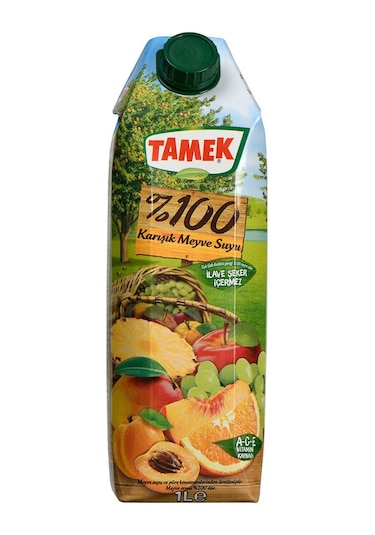 Tamek %100 Karışık Meyve Suyu 1 Lt X 6 Adet