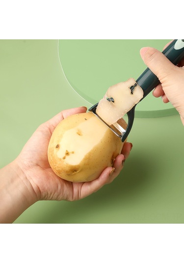 Qingmipy Çelik Derin Kaynaklı Mutfak Aleti: Meyve Sebze Soyucu + Balık Yüzgeç Kaldırıcı, Hafif Ve Dayanıklı, Toptan Alımlar İçin Uygun Tek Bıçak Beyaz Kırmızı