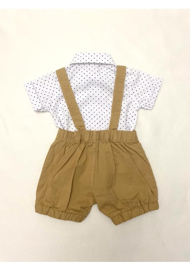Minaz Baby Papyonlu Üçlü Takım Toprak