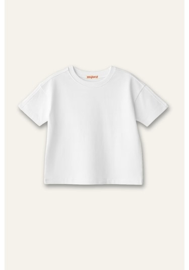 Erkek Çocuk Kısa Kol T-shirt - Beyaz Beyaz