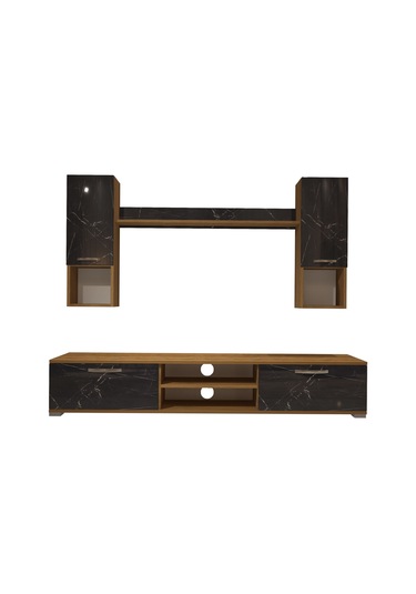 Decoraktiv Eko 5da Mdf Dvd Tv Ünitesi Tv Sehpası Pera - Siyah Mermer
