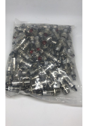 Led Metal Soketli Mat Kırmızı Led 12V 10Mm 5 Adet