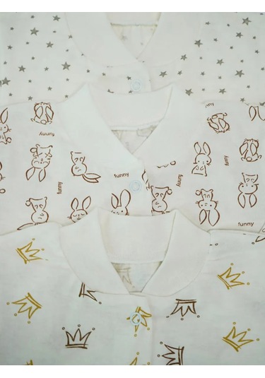 Gulilapuli Yeni Doğanlar İçin Üçlü Üst Takımları 32731213 Bej