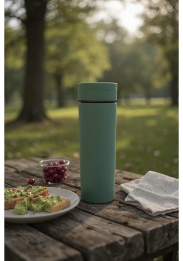 Frefly Store Vvakumlu Sıcak Soğuk Süt Kahve Su 500ml Termos Açık Yeşil