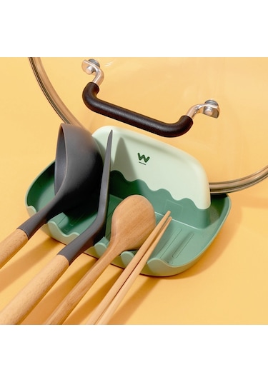 Sones Tencere Kapağı Rafı Mutfak Tezgahı Bitirme Depolama Braketi Spatula Çorba Kaşığı Çubuk Rafı