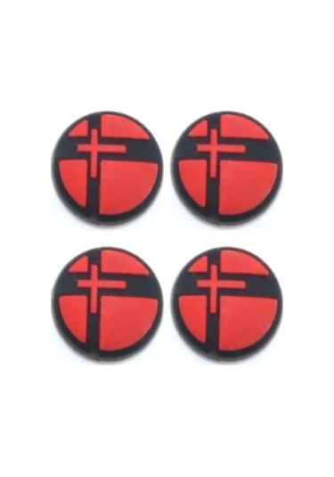 Nintendo Switch/switch Oled /switch Lite Uyumlu 3d Analog Koruyucu Silikon Splatoon Kırmızı