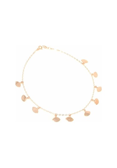 Nusret 925 Ayar Rose Gümüş Göz Model Halhal Rose Gold