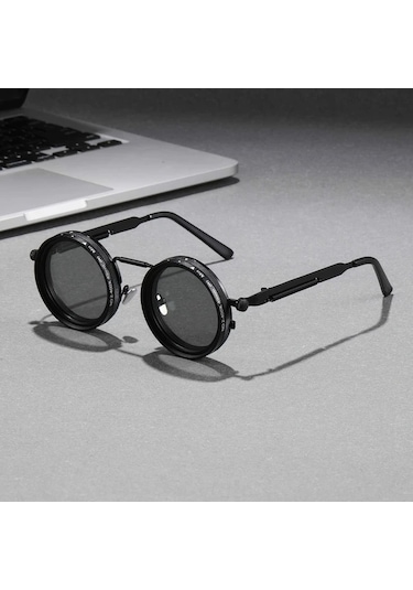 Motion003 Altın Sarısı Ayarlanabilir Işıklı Retro Punk Parti Festival Gözlük Erkek Ve Kadın İçin Uygun Altın