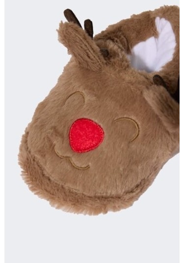 Defacto Kız Çocuk Kalın Taban Ev Terliği D3449a824wnbn461 Kahve Kahverengi