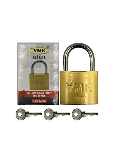 Ymk Kancalı Asma Kilit Kısa Sarı 38 Mm