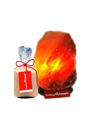 Tuzcu Ahmet 5-6 KG Himalaya Tuz Lambası + 1 KG Himalaya Tuzu