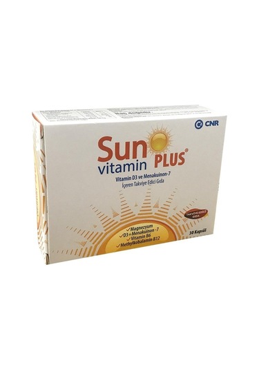 Sun Vitamin Plus Vitamin D3 İçeren Takviye Edici Gıda 30 Kapsül