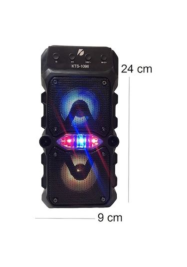 KTS-1096 Büyük Boy Çift Çıkışlı Ses Bombası Bluetooth Hoparlör