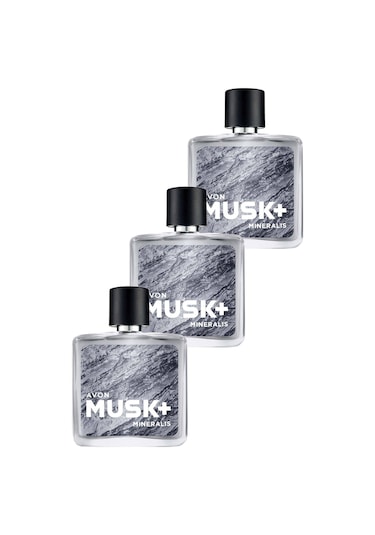 Avon Musk+ Mineralis Erkek Parfüm EDT 3 x 75 ML