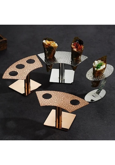 Suntek 3 Delik Düğün Etkinlikleri Için Taban Waffle Dondurma Külahı Tutucusu