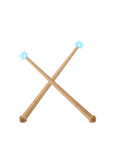 Dianziye 14 İnç Sarı Plastik Işıklı Sesli Cadı Asası - Kostüm Aksesuarı, Halloween Ve Kosplay Partileri İçin 2 Adet