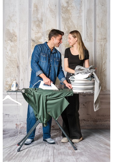 Elitepress Ayarlanabilir Ayaklı Lüks Ütü Masası Isıya Dayanıklı Extra Kumaş Antrasit