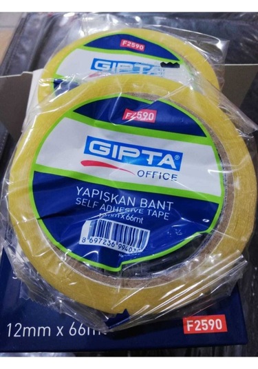 12Mmx66Mt Yapışkan Bant Gk01582 Bir Paket 12 Adettir