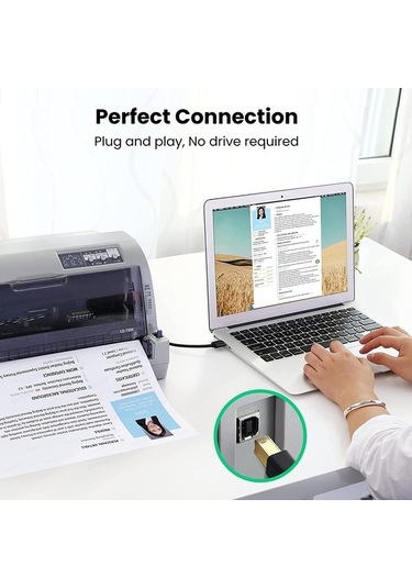 Ebitda 5 Metre Usb 2.0 Tip B Yazıcı Kablosu Ugreen, Yazıcı, Tarayıcı, Sunucu Bağlantısı İçin Ideal, Yüksek Hızlı, Geniş Uyumluluk